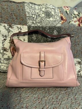 Coach Pink Leather Shoulder Bag